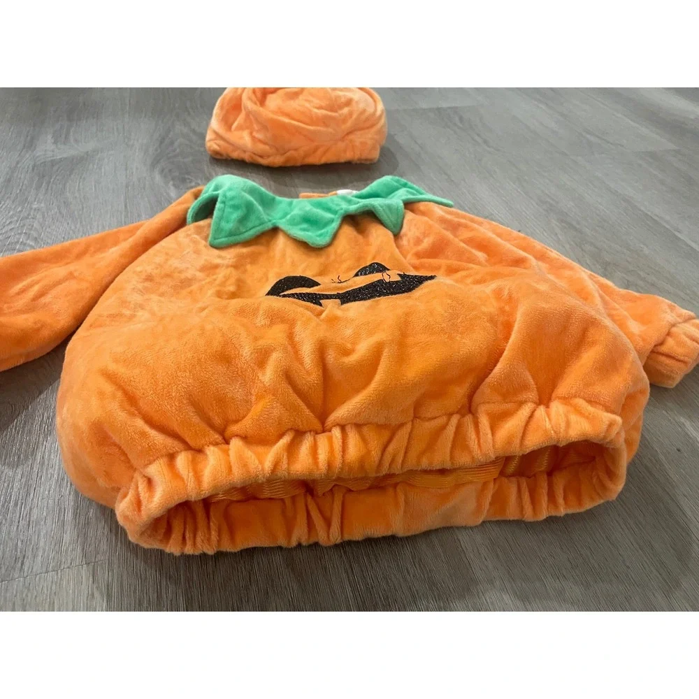 Hyde EEKI Boutique Baby Pumpkin Halloween Costume Set Hat Infant Plush 6-12M